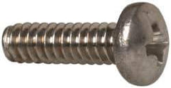 Value Collection - #4-40 UNC, 3/8" Length Under Head Phillips Drive Machine Screw - Pan Head, Grade 18-8 Stainless Steel, Uncoated, Without Washer - USA Tool & Supply