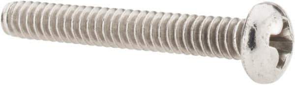 Value Collection - #6-32 UNC, 1" Length Under Head Phillips Drive Machine Screw - Pan Head, Grade 18-8 Stainless Steel, Uncoated, Without Washer - USA Tool & Supply