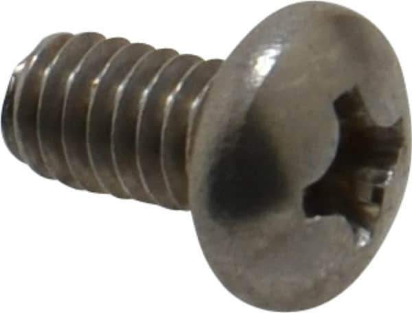Value Collection - #8-32 UNC, 5/16" Length Under Head Phillips Drive Machine Screw - Pan Head, Grade 18-8 Stainless Steel, Uncoated, Without Washer - USA Tool & Supply