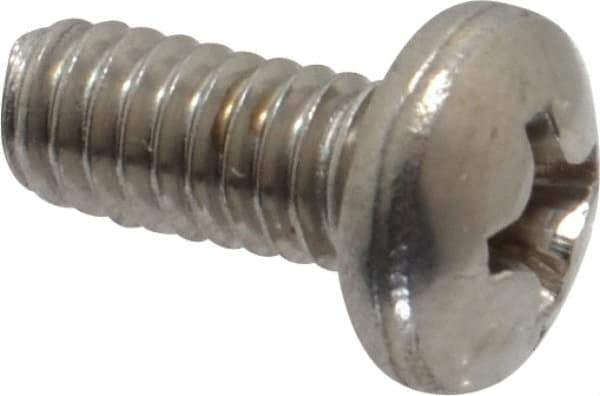 Value Collection - #8-32 UNC, 3/8" Length Under Head Phillips Drive Machine Screw - Pan Head, Grade 18-8 Stainless Steel, Uncoated, Without Washer - USA Tool & Supply