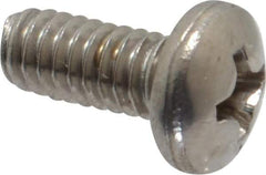 Value Collection - #8-32 UNC, 3/8" Length Under Head Phillips Drive Machine Screw - Pan Head, Grade 18-8 Stainless Steel, Uncoated, Without Washer - USA Tool & Supply