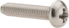 Value Collection - #8-32 UNC, 3/4" Length Under Head Phillips Drive Machine Screw - Pan Head, Grade 18-8 Stainless Steel, Uncoated, Without Washer - USA Tool & Supply