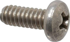 Value Collection - #10-24 UNC, 1/2" Length Under Head Phillips Drive Machine Screw - Pan Head, Grade 18-8 Stainless Steel, Uncoated, Without Washer - USA Tool & Supply