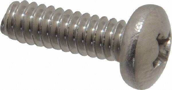 Value Collection - #10-24 UNC, 5/8" Length Under Head Phillips Drive Machine Screw - Pan Head, Grade 18-8 Stainless Steel, Uncoated, Without Washer - USA Tool & Supply
