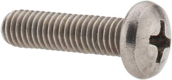Value Collection - #10-24 UNC, 3/4" Length Under Head Phillips Drive Machine Screw - Pan Head, Grade 18-8 Stainless Steel, Uncoated, Without Washer - USA Tool & Supply