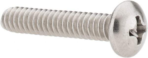 Value Collection - #10-24 UNC, 1" Length Under Head Phillips Drive Machine Screw - Pan Head, Grade 18-8 Stainless Steel, Uncoated, Without Washer - USA Tool & Supply
