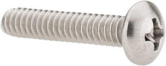 Value Collection - #10-24 UNC, 1" Length Under Head Phillips Drive Machine Screw - Pan Head, Grade 18-8 Stainless Steel, Uncoated, Without Washer - USA Tool & Supply