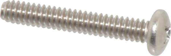 Value Collection - #10-24 UNC, 1-1/4" Length Under Head Phillips Drive Machine Screw - Pan Head, Grade 18-8 Stainless Steel, Uncoated, Without Washer - USA Tool & Supply