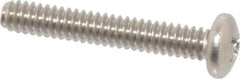Value Collection - #10-24 UNC, 1-1/4" Length Under Head Phillips Drive Machine Screw - Pan Head, Grade 18-8 Stainless Steel, Uncoated, Without Washer - USA Tool & Supply