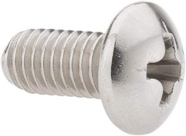 Value Collection - #10-32 UNF, 3/8" Length Under Head Phillips Drive Machine Screw - Pan Head, Grade 18-8 Stainless Steel, Uncoated, Without Washer - USA Tool & Supply