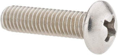 Value Collection - #10-32 UNF, 3/4" Length Under Head Phillips Drive Machine Screw - Pan Head, Grade 18-8 Stainless Steel, Uncoated, Without Washer - USA Tool & Supply