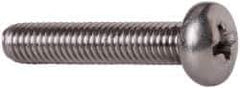 Value Collection - #10-32 UNF, 1" Length Under Head Phillips Drive Machine Screw - Pan Head, Grade 18-8 Stainless Steel, Uncoated, Without Washer - USA Tool & Supply