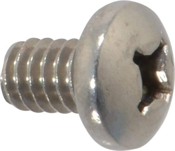 Value Collection - 1/4-20 UNC, 3/8" Length Under Head Phillips Drive Machine Screw - Pan Head, Grade 18-8 Stainless Steel, Uncoated, Without Washer - USA Tool & Supply