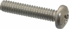 Value Collection - 1/4-20 UNC, 1-1/4" Length Under Head Phillips Drive Machine Screw - Pan Head, Grade 18-8 Stainless Steel, Uncoated, Without Washer - USA Tool & Supply