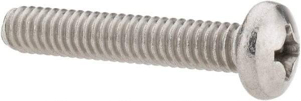 Value Collection - 1/4-20 UNC, 1-1/2" Length Under Head Phillips Drive Machine Screw - Pan Head, Grade 18-8 Stainless Steel, Uncoated, Without Washer - USA Tool & Supply