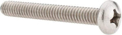 Value Collection - 1/4-20 UNC, 2" Length Under Head Phillips Drive Machine Screw - Pan Head, Grade 18-8 Stainless Steel, Uncoated, Without Washer - USA Tool & Supply