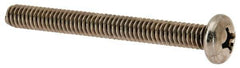 Value Collection - 1/4-20 UNC, 2-1/2" Length Under Head Phillips Drive Machine Screw - Pan Head, Grade 18-8 Stainless Steel, Uncoated, Without Washer - USA Tool & Supply