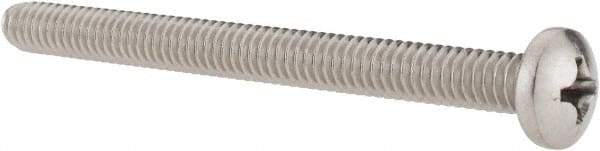 Value Collection - 1/4-20 UNC, 3" Length Under Head Phillips Drive Machine Screw - Pan Head, Grade 18-8 Stainless Steel, Uncoated, Without Washer - USA Tool & Supply