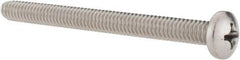 Value Collection - 1/4-20 UNC, 3" Length Under Head Phillips Drive Machine Screw - Pan Head, Grade 18-8 Stainless Steel, Uncoated, Without Washer - USA Tool & Supply