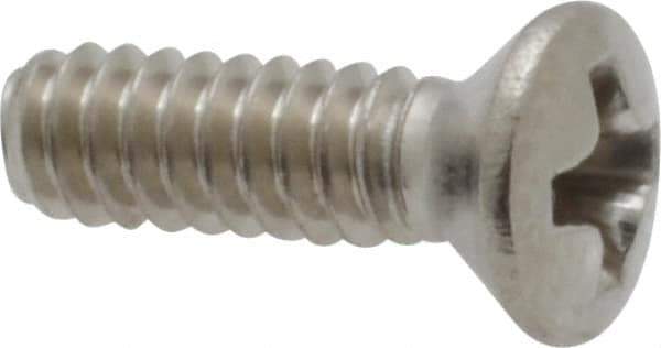 Value Collection - #4-40 UNC, 3/8" OAL Phillips Drive Machine Screw - Oval Head, Grade 18-8 Stainless Steel, Uncoated, Without Washer - USA Tool & Supply