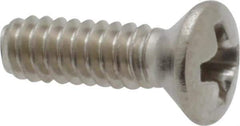 Value Collection - #4-40 UNC, 3/8" OAL Phillips Drive Machine Screw - Oval Head, Grade 18-8 Stainless Steel, Uncoated, Without Washer - USA Tool & Supply