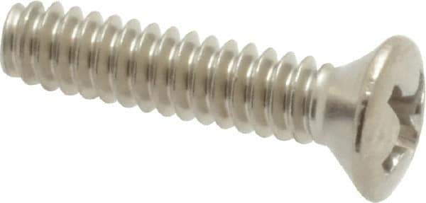 Value Collection - #6-32 UNC, 5/8" OAL Phillips Drive Machine Screw - Oval Head, Grade 18-8 Stainless Steel, Uncoated, Without Washer - USA Tool & Supply