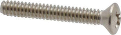 Value Collection - #6-32 UNC, 1" OAL Phillips Drive Machine Screw - Oval Head, Grade 18-8 Stainless Steel, Uncoated, Without Washer - USA Tool & Supply