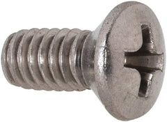 Value Collection - #8-32 UNC, 3/8" OAL Phillips Drive Machine Screw - Oval Head, Grade 18-8 Stainless Steel, Uncoated, Without Washer - USA Tool & Supply