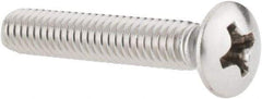 Value Collection - #8-32 UNC, 1" OAL Phillips Drive Machine Screw - Oval Head, Grade 18-8 Stainless Steel, Uncoated, Without Washer - USA Tool & Supply