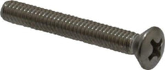 Value Collection - #8-32 UNC, 1-1/4" OAL Phillips Drive Machine Screw - Oval Head, Grade 18-8 Stainless Steel, Uncoated, Without Washer - USA Tool & Supply