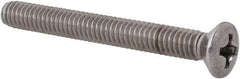 Value Collection - #8-32 UNC, 1-1/2" OAL Phillips Drive Machine Screw - Oval Head, Grade 18-8 Stainless Steel, Uncoated, Without Washer - USA Tool & Supply