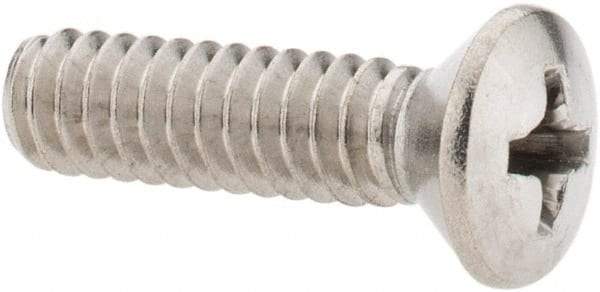 Value Collection - #10-24 UNC, 3/4" OAL Phillips Drive Machine Screw - Oval Head, Grade 18-8 Stainless Steel, Uncoated, Without Washer - USA Tool & Supply