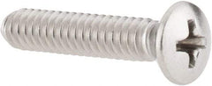 Value Collection - #10-24 UNC, 1" OAL Phillips Drive Machine Screw - Oval Head, Grade 18-8 Stainless Steel, Uncoated, Without Washer - USA Tool & Supply