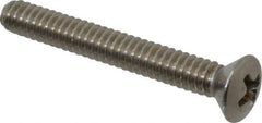 Value Collection - #10-24 UNC, 1-1/2" OAL Phillips Drive Machine Screw - Oval Head, Grade 18-8 Stainless Steel, Uncoated, Without Washer - USA Tool & Supply