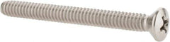 Value Collection - #10-24 UNC, 2" OAL Phillips Drive Machine Screw - Oval Head, Grade 18-8 Stainless Steel, Uncoated, Without Washer - USA Tool & Supply