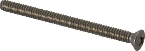 Value Collection - #10-24 UNC, 2-1/2" OAL Phillips Drive Machine Screw - Oval Head, Grade 18-8 Stainless Steel, Uncoated, Without Washer - USA Tool & Supply