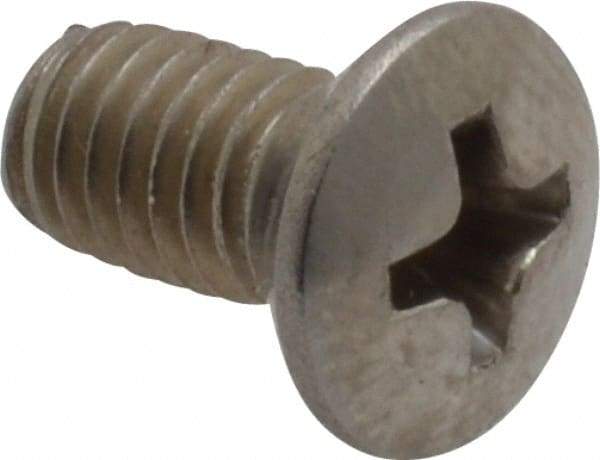 Value Collection - #10-32 UNF, 3/8" OAL Phillips Drive Machine Screw - Oval Head, Grade 18-8 Stainless Steel, Uncoated, Without Washer - USA Tool & Supply