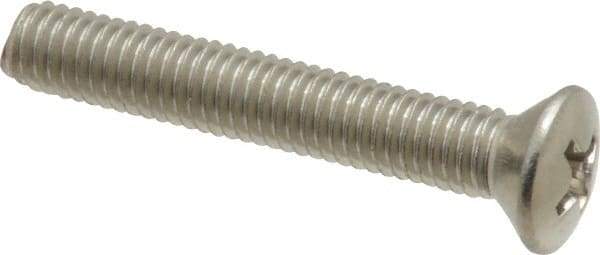 Value Collection - #10-32 UNF, 1-1/4" OAL Phillips Drive Machine Screw - Oval Head, Grade 18-8 Stainless Steel, Uncoated, Without Washer - USA Tool & Supply