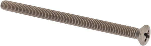 Value Collection - #10-32 UNF, 3" OAL Phillips Drive Machine Screw - Oval Head, Grade 18-8 Stainless Steel, Uncoated, Without Washer - USA Tool & Supply