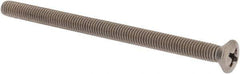 Value Collection - #10-32 UNF, 3" OAL Phillips Drive Machine Screw - Oval Head, Grade 18-8 Stainless Steel, Uncoated, Without Washer - USA Tool & Supply