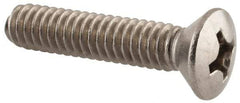 Value Collection - 1/4-20 UNC, 1-1/4" OAL Phillips Drive Machine Screw - Oval Head, Grade 18-8 Stainless Steel, Uncoated, Without Washer - USA Tool & Supply