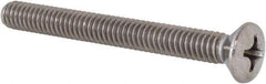 Value Collection - 1/4-20 UNC, 2-1/2" OAL Phillips Drive Machine Screw - Oval Head, Grade 18-8 Stainless Steel, Uncoated, Without Washer - USA Tool & Supply