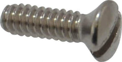 Value Collection - #4-40 UNC, 3/8" OAL Slotted Drive Machine Screw - Oval Head, Grade 18-8 Stainless Steel, Uncoated, Without Washer - USA Tool & Supply