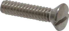 Value Collection - #4-40 UNC, 1/2" OAL Slotted Drive Machine Screw - Oval Head, Grade 18-8 Stainless Steel, Uncoated, Without Washer - USA Tool & Supply