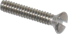 Value Collection - #6-32 UNC, 3/4" OAL Slotted Drive Machine Screw - Oval Head, Grade 18-8 Stainless Steel, Uncoated, Without Washer - USA Tool & Supply