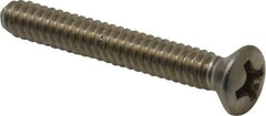 Value Collection - #6-32 UNC, 1" OAL Slotted Drive Machine Screw - Oval Head, Grade 18-8 Stainless Steel, Uncoated, Without Washer - USA Tool & Supply