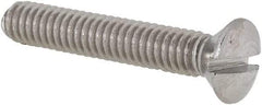 Value Collection - #8-32 UNC, 1" OAL Slotted Drive Machine Screw - Oval Head, Grade 18-8 Stainless Steel, Uncoated, Without Washer - USA Tool & Supply