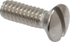 Value Collection - #10-24 UNC, 5/8" OAL Slotted Drive Machine Screw - Oval Head, Grade 18-8 Stainless Steel, Uncoated, Without Washer - USA Tool & Supply