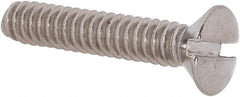 Value Collection - #10-24 UNC, 1" OAL Slotted Drive Machine Screw - Oval Head, Grade 18-8 Stainless Steel, Uncoated, Without Washer - USA Tool & Supply