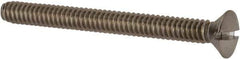Value Collection - #10-24 UNC, 2" OAL Slotted Drive Machine Screw - Oval Head, Grade 18-8 Stainless Steel, Uncoated, Without Washer - USA Tool & Supply